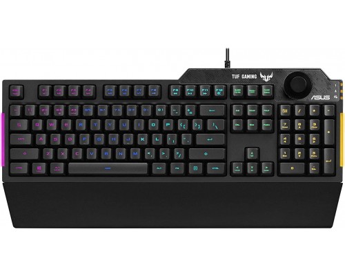 Клавиатура + мышь ASUS TUF Gaming K1 + M3, проводные, USB, RGB, мембранная, 104кл., оптическая, 7000 dpi, 6 кн., черная