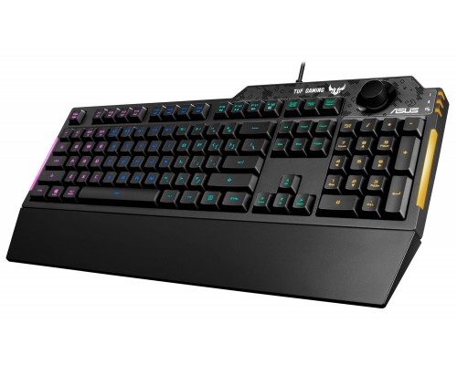 Клавиатура + мышь ASUS TUF Gaming K1 + M3, проводные, USB, RGB, мембранная, 104кл., оптическая, 7000 dpi, 6 кн., черная