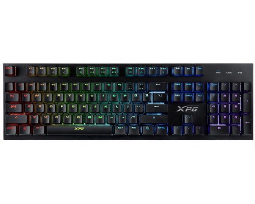 Клавиатура XPG INFAREX K10 механическая, игровая, проводная, USB, подсветка RGB, цвет  черный