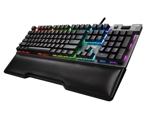 Клавиатура XPG SUMMONER4C BKCRU Cherry MX silver, механическая, игровая, проводная, 2х USB, подсветка RGB, аллюминиевая рама, черная