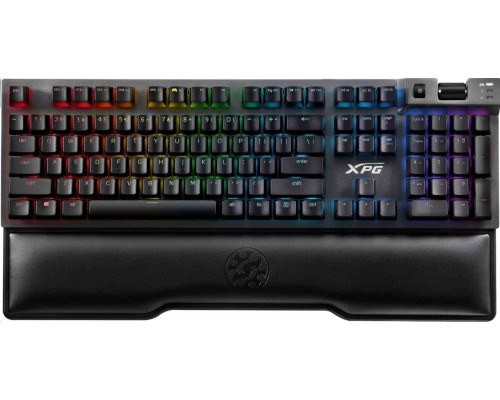 Клавиатура XPG SUMMONER4C BKCRU Cherry MX silver, механическая, игровая, проводная, 2х USB, подсветка RGB, аллюминиевая рама, черная