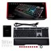 Клавиатура XPG SUMMONER4A BKCRU Cherry MX red, механическая, игровая, проводная, 2х USB, подсветка RGB, аллюминиевая рама, черная