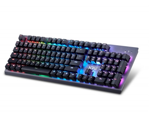 Клавиатура XPG MAGE MAGE104RD-BKCRU механическая, проводная, USB, Kailh KT red switches, подсветка RGB, аллюминиевая рама, серебристый металлик/черный