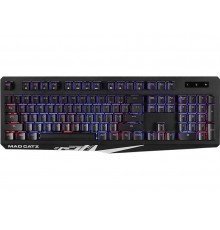 Клавиатура Mad Catz  S.T.R.I.K.E. 4 Cherry MX Red, механическая, проводная, подсветка RGB, USB, аллюминиевая рама, цвет  черный                                                                                                                           