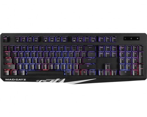 Клавиатура Mad Catz  S.T.R.I.K.E. 4 Cherry MX Red, механическая, проводная, подсветка RGB, USB, аллюминиевая рама, цвет  черный