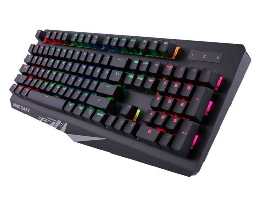 Клавиатура Mad Catz  S.T.R.I.K.E. 4 Cherry MX Red, механическая, проводная, подсветка RGB, USB, аллюминиевая рама, цвет  черный