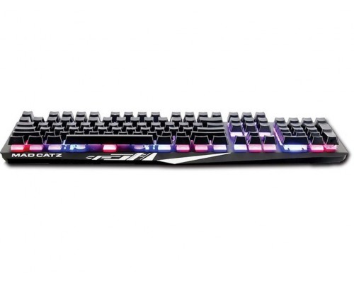 Клавиатура Mad Catz  S.T.R.I.K.E. 4 US layout без русской раскладки, Cherry MX Red, механическая, проводная, подсветка RGB, USB, аллюминиевая рама, цвет  черный