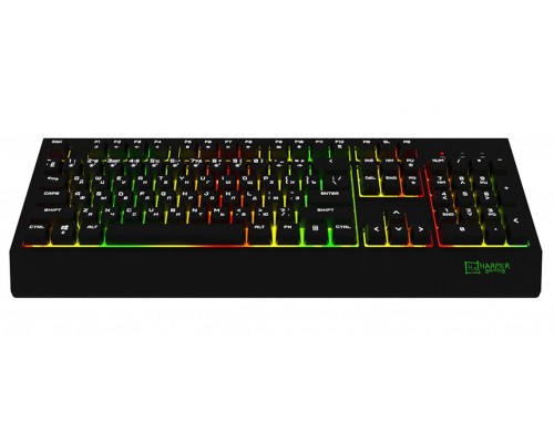 Клавиатура Harper Gaming Typhoon GKB-25 мембранная, проводная, USB, 104 кл., RGB подсветка, черная