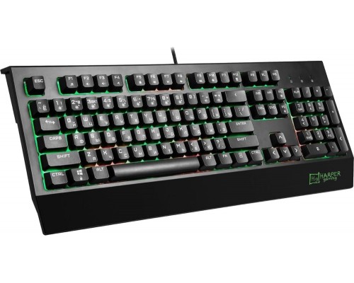 Клавиатура Harper Gaming Typhoon GKB-25 мембранная, проводная, USB, 104 кл., RGB подсветка, черная