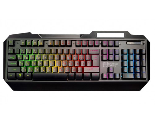 Клавиатура Harper Gaming Fulcrum GKB-20 мембранная, проводная, USB, 104 кл., RGB подсветка, черная