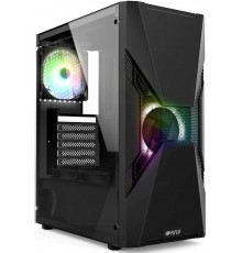 Корпус HIPER ORO-2RGB ATX, mATX, Mini-ITX, Midi-tower, без БП, USB 2.0, USB 3.0, Audio, 2 х 120 мм, RGB подсветка, black                                                                                                                                  