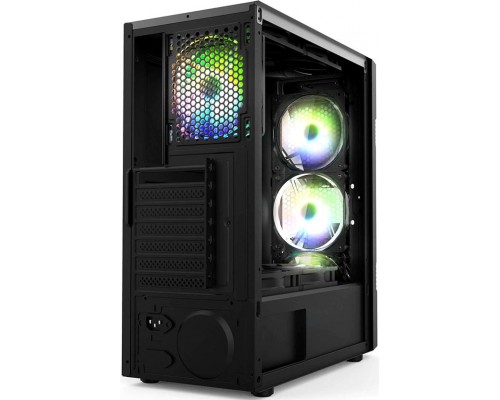 Корпус HIPER ORO-2RGB ATX, mATX, Mini-ITX, Midi-tower, без БП, USB 2.0, USB 3.0, Audio, 2 х 120 мм, RGB подсветка, black