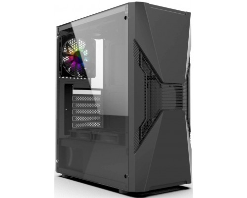 Корпус HIPER ORO-1RGB ATX, mATX, Mini-ITX, Midi-tower, без БП, USB 2.0, USB 3.0, Audio, 1 х 120 мм, RGB подсветка, black