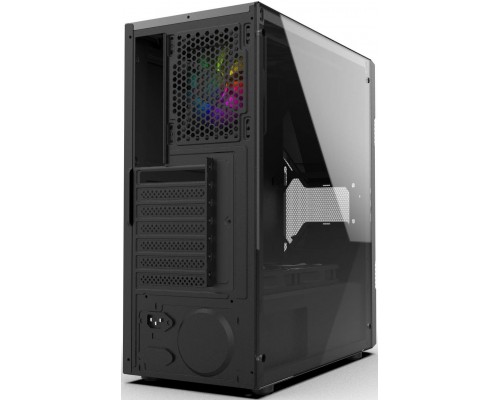 Корпус HIPER ORO-1RGB ATX, mATX, Mini-ITX, Midi-tower, без БП, USB 2.0, USB 3.0, Audio, 1 х 120 мм, RGB подсветка, black