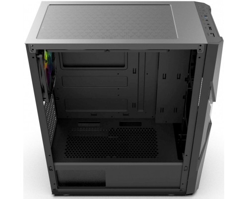 Корпус HIPER ORO-1RGB ATX, mATX, Mini-ITX, Midi-tower, без БП, USB 2.0, USB 3.0, Audio, 1 х 120 мм, RGB подсветка, black