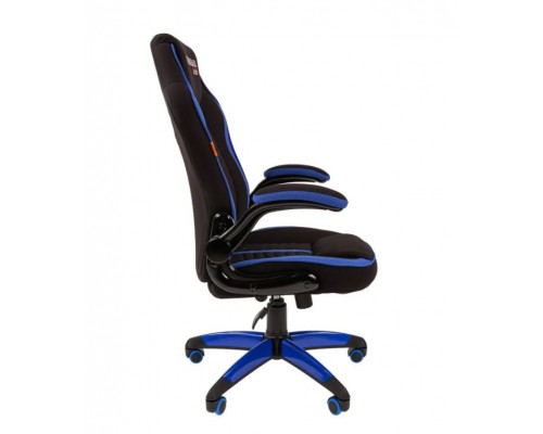 Игровое кресло Chairman game 19 компьютерное, до 120 кг, ткань/пластик, цвет  черный/синий
