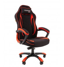Игровое кресло Chairman game 28 компьютерное, до 180 кг, ткань/пластик, цвет  черный/красный                                                                                                                                                              