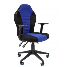 Игровое кресло Chairman game 8 компьютерное, до 100 кг, ткань TW/пластик, цвет  черный/синий                                                                                                                                                              