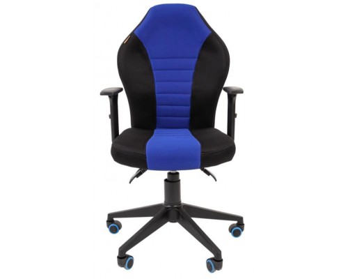 Игровое кресло Chairman game 8 компьютерное, до 100 кг, ткань TW/пластик, цвет  черный/синий