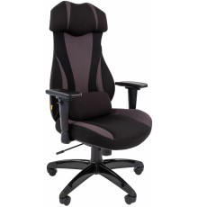 Игровое кресло Chairman game 14 компьютерное, до 120 кг, ткань/пластик, цвет  черный/серый                                                                                                                                                                