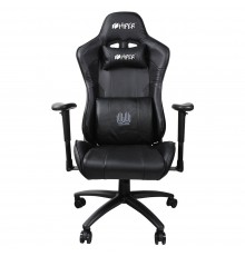 Игровое кресло Hiper HGS-103-BLK компьютерное, до 150 кг, экокожа, металл, 2D, механизм качания, до 180°, газлифт класс 4, цвет  черный                                                                                                                   