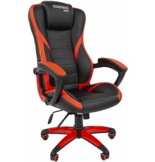 Игровое кресло Chairman game 22 компьютерное, до 120 кг, экокожа/пластик, цвет  черный/красный                                                                                                                                                            