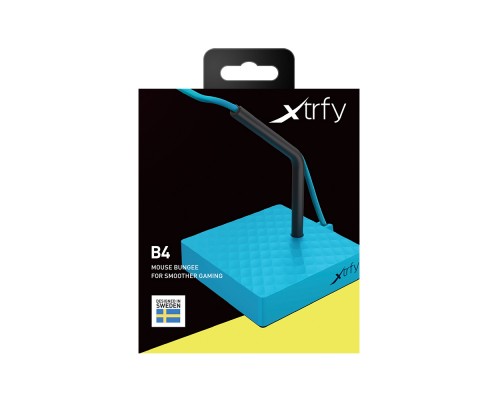 Держатель провода мыши Xtrfy B4 Miami Blue силиконовая ножка, резиновая подложка, 8х8х1.9см, голубой