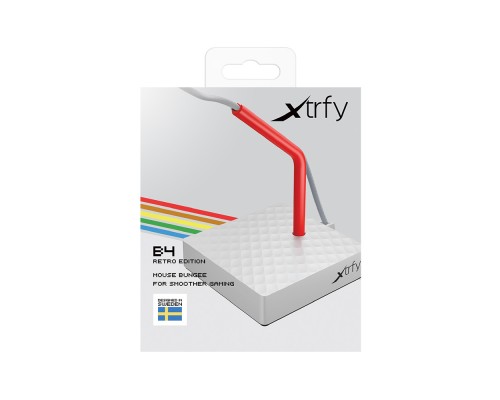 Держатель провода мыши Xtrfy B4 Retro силиконовая ножка, резиновая подложка, 8х8х1.9см, серый