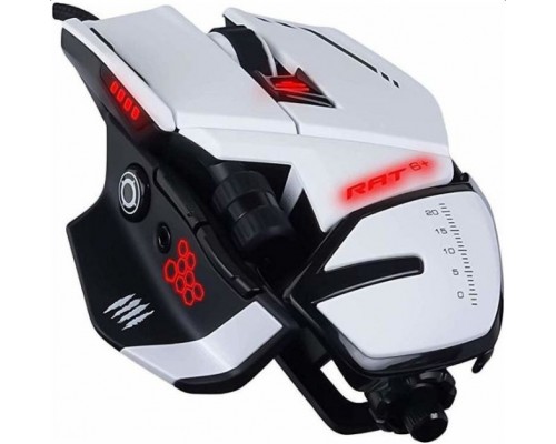 Мышь Mad Catz  R.A.T. 6+ White проводная, оптическая, 12000 dpi, USB, RGB подсветка, белая/черная