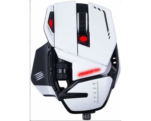 Мышь Mad Catz  R.A.T. 6+ White проводная, оптическая, 12000 dpi, USB, RGB подсветка, белая/черная