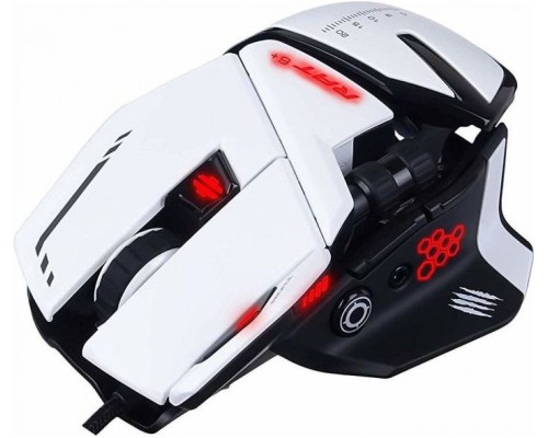 Мышь Mad Catz  R.A.T. 6+ White проводная, оптическая, 12000 dpi, USB, RGB подсветка, белая/черная