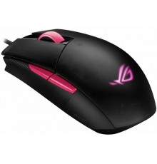 Мышь ASUS ROG Strix Impact II Electro Punk 90MP01U0-BMUA00 оптическая, проводная, 6200 dpi, USB, RGB подсветка, цвет  черный/розовый                                                                                                                      