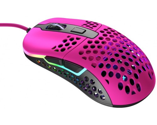 Мышь Xtrfy M42-RGB pink оптическая, проводная, 16000 dpi, USB, PixArt 3389, RGB подсветка, цвет  розовый/черный