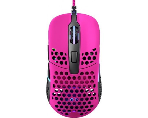 Мышь Xtrfy M42-RGB pink оптическая, проводная, 16000 dpi, USB, PixArt 3389, RGB подсветка, цвет  розовый/черный