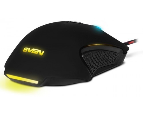 Мышь Sven RX-G955 оптическая, проводная, 4000 dpi, USB, Avago 3050, подсветка RGB, цвет  черный