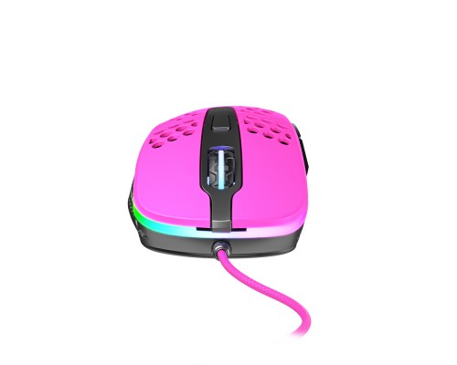Мышь Xtrfy M4 XG-M4-RGB pink оптическая, проводная, 16000 dpi, USB, PixArt 3389, RGB подсветка, цвет  розовый/черный