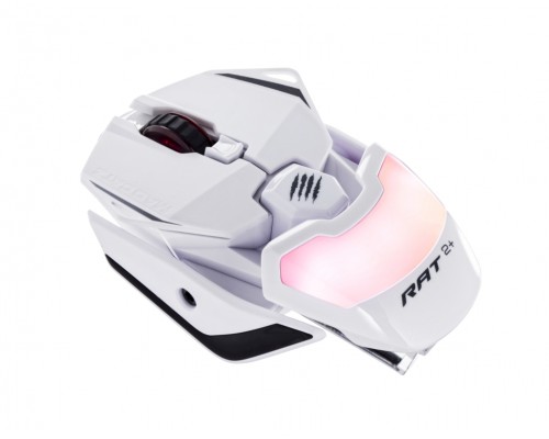 Мышь Mad Catz  R.A.T. 2+ White проводная, оптическая, 5000 dpi, USB, RGB подсветка, цвет  белый