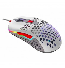Мышь Xtrfy M42-RGB Retro оптическая, проводная, 16000 dpi, USB, PixArt 3389, RGB подсветка, цвет  серый/белый                                                                                                                                             