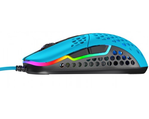 Мышь Xtrfy M42-RGB Miami blue оптическая, проводная, 16000 dpi, USB, PixArt 3389, RGB подсветка, цвет  голубой/черный