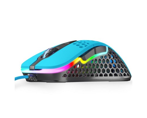 Мышь Xtrfy M42-RGB Miami blue оптическая, проводная, 16000 dpi, USB, PixArt 3389, RGB подсветка, цвет  голубой/черный