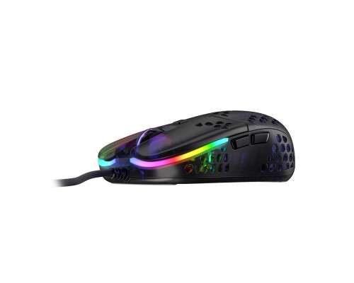 Мышь Xtrfy MZ1 RGB Zy’s Rail оптическая, проводная, 16000 dpi, USB, PixArt 3389, RGB подсветка, цвет  черный