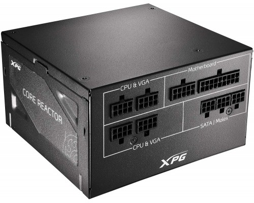 Блок питания XPG COREREACTOR750G-BKCEU 750W, ATX 2.52, 12x SATA, 6x PCI-E, 2x CPU, 120mm Fan, EPS12V, 80PLUS Gold, 100-240 В, 20+4 pin, Black
