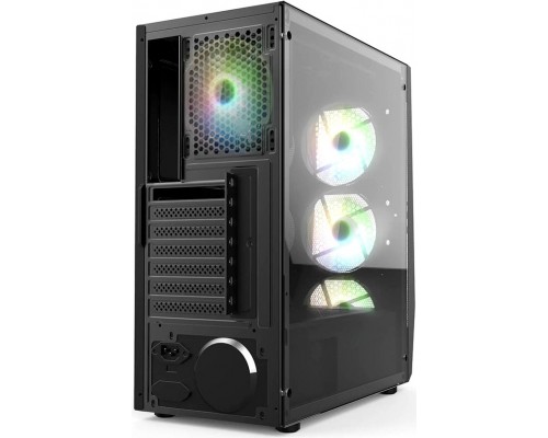 Корпус HIPER ORO-4RGB ATX, mATX, Mini-ITX, Midi-tower, без БП, USB 2.0, USB 3.0, Audio, 4 х 120 мм, RGB подсветка, black