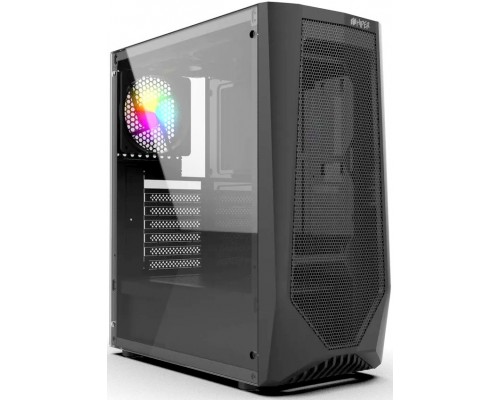 Корпус HIPER ORO-3RGB ATX, mATX, Mini-ITX, Midi-tower, без БП, USB 2.0, USB 3.0, Audio, 1 х 120 мм, RGB подсветка, black