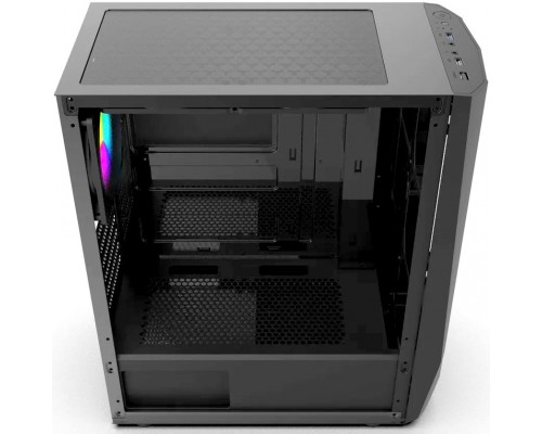 Корпус HIPER ORO-3RGB ATX, mATX, Mini-ITX, Midi-tower, без БП, USB 2.0, USB 3.0, Audio, 1 х 120 мм, RGB подсветка, black