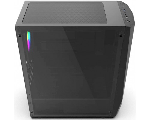 Корпус HIPER ORO-3RGB ATX, mATX, Mini-ITX, Midi-tower, без БП, USB 2.0, USB 3.0, Audio, 1 х 120 мм, RGB подсветка, black