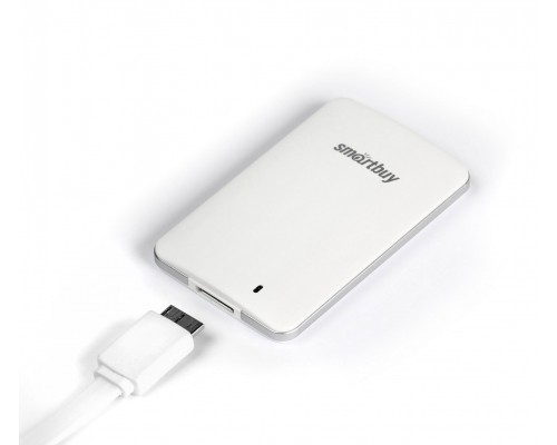 Внешний твердотельный накопитель Smartbuy S3 SSD, 512GB, USB 3.0, чтение  425 Мб/сек, запись  400 Мб/сек, TLC 3D NAND, TRIM, White