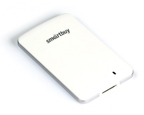 Внешний твердотельный накопитель Smartbuy S3 SSD, 128GB, USB 3.0, чтение  425 Мб/сек, запись  400 Мб/сек, TLC 3D NAND, TRIM, White