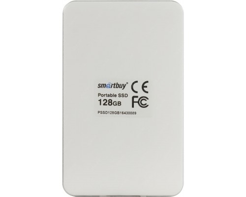 Внешний твердотельный накопитель Smartbuy S3 SSD, 128GB, USB 3.0, чтение  425 Мб/сек, запись  400 Мб/сек, TLC 3D NAND, TRIM, White