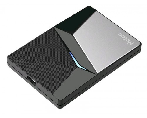 Внешний твердотельный накопитель Netac SSD Z7S NT01Z7S-960G-32BK, 960Gb, USB 3.2 Type-C, чтение  550 Мб/сек, запись  480 Мб/сек, black/silver